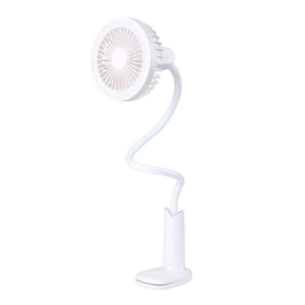 Small Desk Cooling Fan,Mini Silent Fan USB Fan Bendable LED Light Adjustable Clamp Clip Desk Stroller Cooler for Home & Office in Hot Summer Days White Small Desk Cooling Fan,Mini Silent Fan USB Fan Bendable LED Light Adjustable Clamp Clip Desk Stroller Cooler for Home & Office in Hot Summer Days White